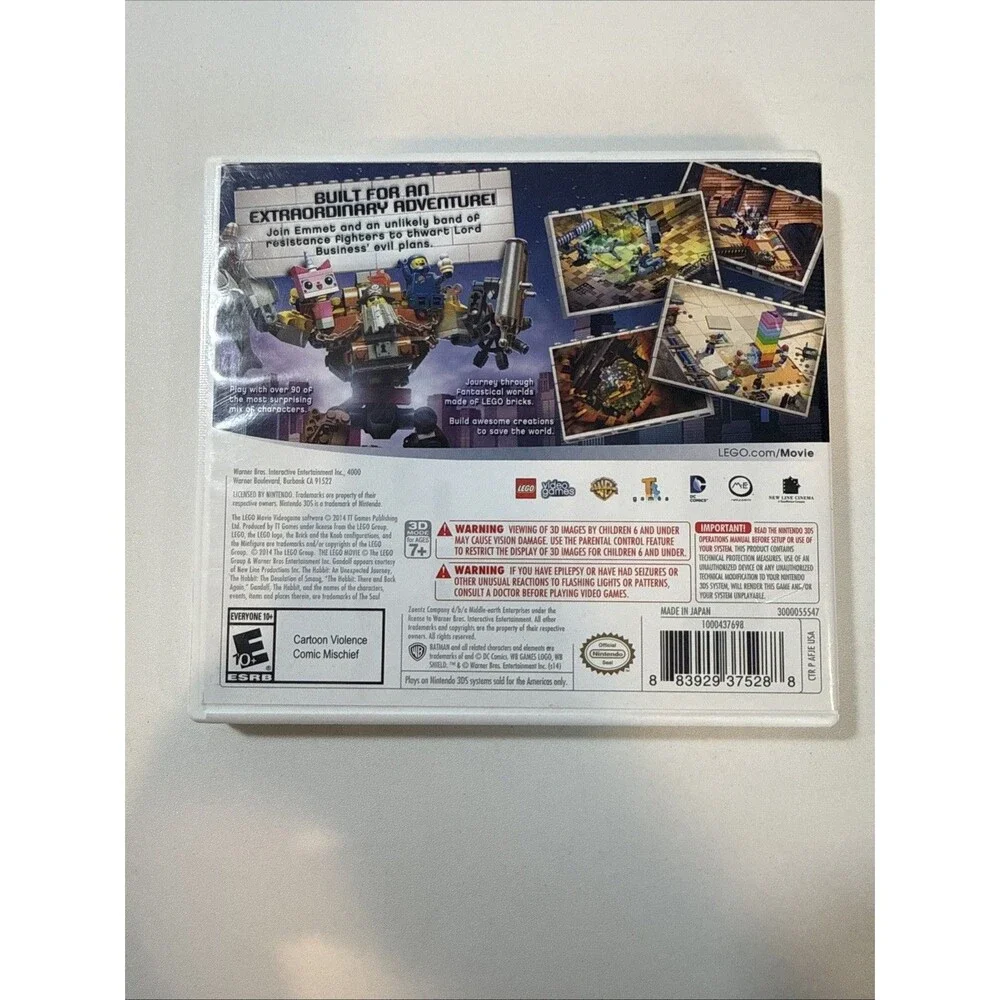 Lego Movie Video Game - Nintendo 3DS Case And Booklet Only No Game